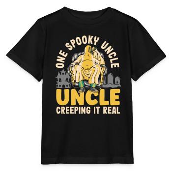 One Spooky Uncle Retro Halloween Costume - Stanley/Stella MINI CREATOR Kids’ T-Shirt - black - Front - Mikhail (115cm)