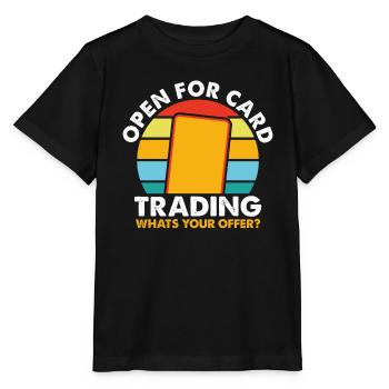 Open For Card Trading What's Your Offer? - Stanley/Stella MINI CREATOR Kids’ T-Shirt - black - Front - Mikhail (115cm)