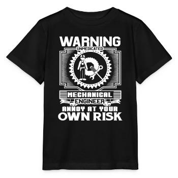 Mechanical Engineer Mechanical Engineer Warning - Stanley/Stella MINI CREATOR Kids’ T-Shirt - black - Front - Mikhail (115cm)