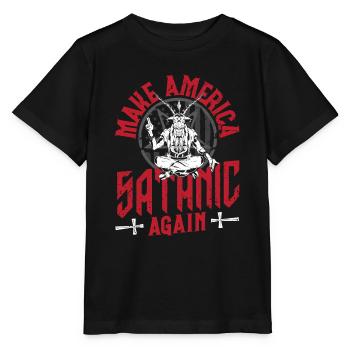 Satan Make America Satanic Again Occult - Stanley/Stella Kinder T-Shirt MINI CREATOR  - Schwarz - Vorne - Mikhail (115cm)