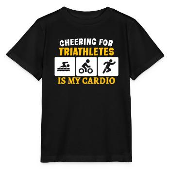 Triathlon Swim Bike Run Triathlete Sport Gift - Stanley/Stella MINI CREATOR Kids’ T-Shirt - black - Front - Mikhail (115cm)