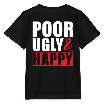 Poor ugly and happy - Stanley/Stella MINI CREATOR Kids’ T-Shirt - black - Front - Mikhail (115cm)