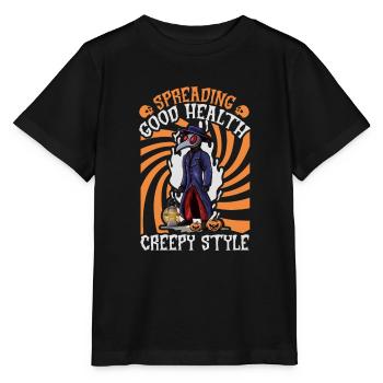 Creepy Halloween horror plague doctor - Stanley/Stella MINI CREATOR Kids’ T-Shirt - black - Front - Mikhail (115cm)
