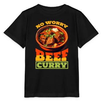 Pas de souci Curry de bœuf 4 - T-shirt bio MINI CREATOR Stanley/Stella Enfant - noir - Devant - Mikhail (115cm)