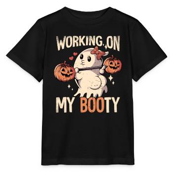 Working On My Booty Halloween - Stanley/Stella MINI CREATOR Kids’ T-Shirt - black - Front - Mikhail (115cm)