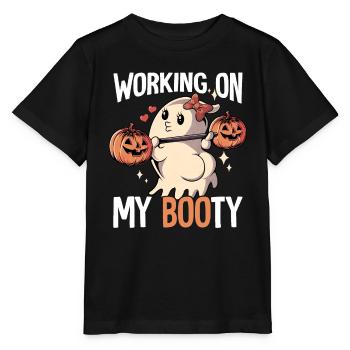 Working On My Booty Halloween - Stanley/Stella MINI CREATOR Kids’ T-Shirt - black - Front - Mikhail (115cm)