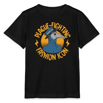 Creepy Halloween horror plague doctor - Stanley/Stella MINI CREATOR Kids’ T-Shirt - black - Front - Mikhail (115cm)