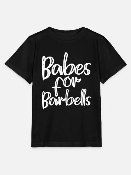 Babes For Barbells - Stanley/Stella Kinder T-Shirt MINI CREATOR - Schwarz