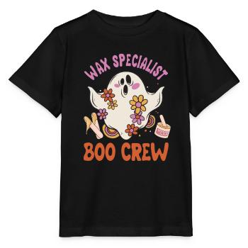 Spécialiste de la cire Boo Crew Fantôme effrayant Halloween - T-shirt bio MINI CREATOR Stanley/Stella Enfant - noir - Devant - Mikhail (115cm)