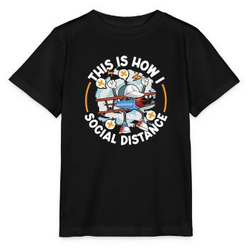 Pilote Aviation Avion Compagnie aérienne Futurs pilotes - T-shirt bio MINI CREATOR Stanley/Stella Enfant - noir - Devant - Mikhail (115cm)