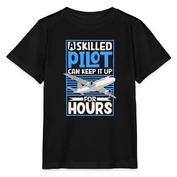 Pilote Aviation Avion Compagnie aérienne Futurs pilotes - T-shirt bio MINI CREATOR Stanley/Stella Enfant - noir - Devant - Mikhail (115cm)