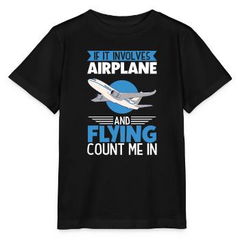 Pilote Aviation Avion Compagnie aérienne Futurs pilotes - T-shirt bio MINI CREATOR Stanley/Stella Enfant - noir - Devant - Mikhail (115cm)