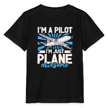Pilote Aviation Avion Compagnie aérienne Futurs pilotes - T-shirt bio MINI CREATOR Stanley/Stella Enfant - noir - Devant - Mikhail (115cm)