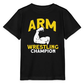 Armdrücken - Stanley/Stella Kinder T-Shirt MINI CREATOR  - Schwarz - Vorne - Mikhail (115cm)