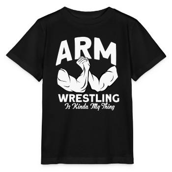 Armdrücken - Stanley/Stella Kinder T-Shirt MINI CREATOR  - Schwarz - Vorne - Mikhail (115cm)