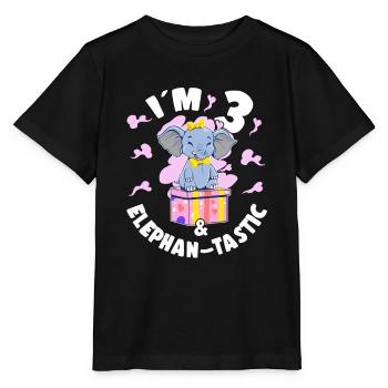 3rd Birthday Daughter Cute 3 Year Old Girl Gift - Stanley/Stella MINI CREATOR Kids’ T-Shirt - black - Front - Mikhail (115cm)