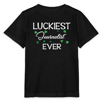 Journaliste Actualités de la Saint-Patrick - T-shirt bio MINI CREATOR Stanley/Stella Enfant - noir - Devant - Mikhail (115cm)