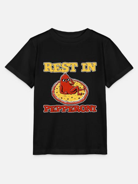 Rest In Pepperoni 2 - Stanley/Stella Kinder T-Shirt MINI CREATOR - Schwarz