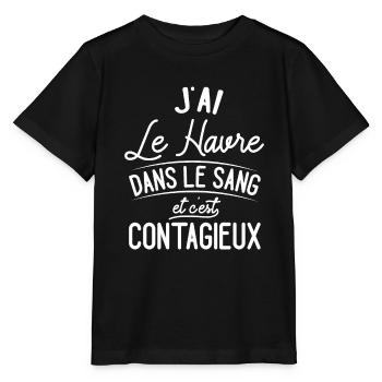 Le Havre Dans Le Sang Cadeau Havrais - T-shirt bio MINI CREATOR Stanley/Stella Enfant - noir - Devant - Mikhail (115cm)