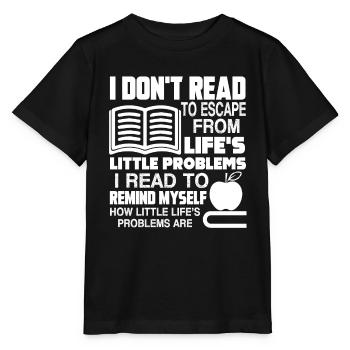Reading I Read To Remind Myself - Stanley/Stella MINI CREATOR Kids’ T-Shirt - black - Front - Mikhail (115cm)
