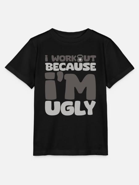 Je m’entraîne parce que je suis moche 6 - T-shirt bio MINI CREATOR Stanley/Stella Enfant - noir