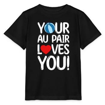 Au Pair Mädchen Kindergarten Nanny - Stanley/Stella Kinder T-Shirt MINI CREATOR  - Schwarz - Vorne - Mikhail (115cm)