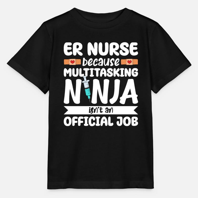 Funny Nurse Gifts - Stanley/Stella MINI CREATOR Kids’ T-Shirt - black