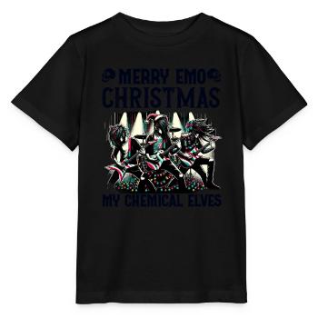 Joyeux Emo Noël Mes Elfes Chimiques Emocore - T-shirt bio MINI CREATOR Stanley/Stella Enfant - noir - Devant - Mikhail (115cm)