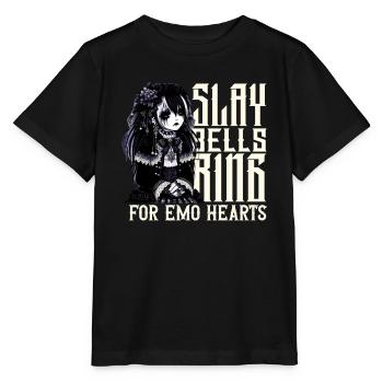 Sonnerie Slay Bells pour Emo Hearts Emocore Esthétique - T-shirt bio MINI CREATOR Stanley/Stella Enfant - noir - Devant - Mikhail (115cm)