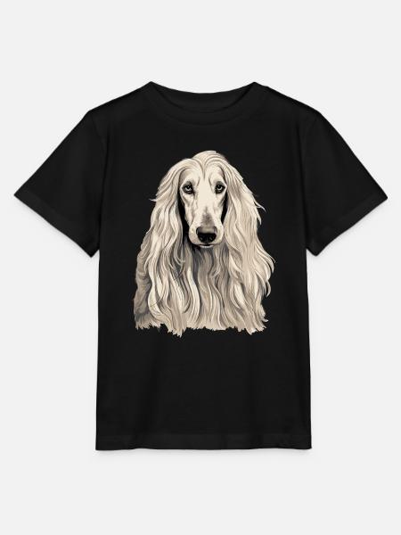 Hund Afghanischer Windhund - Stanley/Stella Kinder T-Shirt MINI CREATOR  - Schwarz