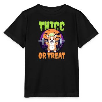 Musculation Halloween épais ou traiter - T-shirt bio MINI CREATOR Stanley/Stella Enfant - noir - Devant - Mikhail (115cm)