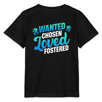 Gesucht Auserwählt Geliebt Adoptiert Pflegekind - Stanley/Stella Kinder T-Shirt MINI CREATOR  - Schwarz - Vorne - Mikhail (115cm)