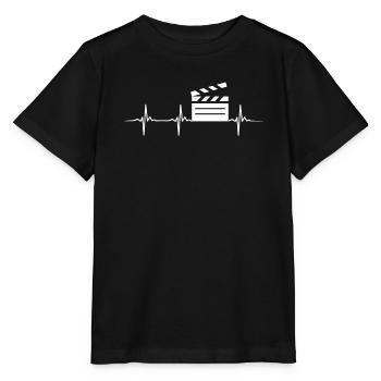 Regisseur Filmklappe Herzschlag - Stanley/Stella Kinder T-Shirt MINI CREATOR  - Schwarz - Vorne - Mikhail (115cm)