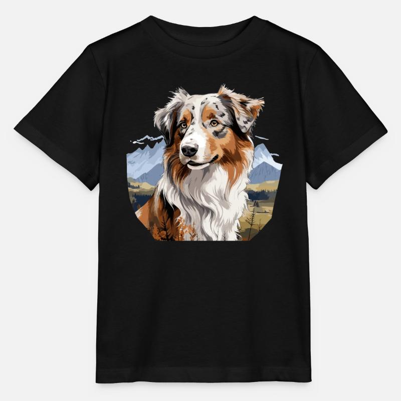 Chien Berger Australien - T-shirt bio MINI CREATOR Stanley/Stella Enfant - noir