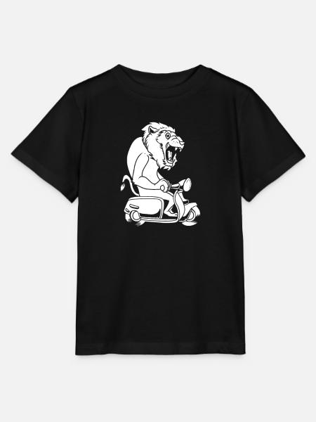 Motorroller Löwe - Stanley/Stella Kinder T-Shirt MINI CREATOR - Schwarz
