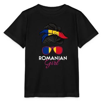 Rumänisches Mädchen - Stanley/Stella Kinder T-Shirt MINI CREATOR  - Schwarz - Vorne - Mikhail (115cm)