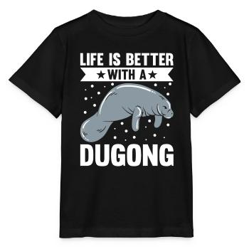 Dugong Manatees Manatee - Stanley/Stella MINI CREATOR Kids’ T-Shirt - black - Front - Mikhail (115cm)