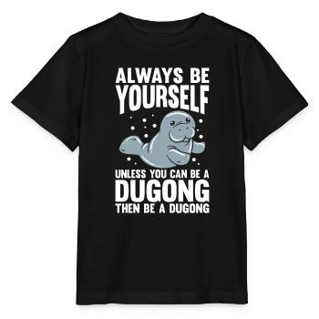 Dugong Manatees Manatee - Stanley/Stella MINI CREATOR Kids’ T-Shirt - black - Front - Mikhail (115cm)