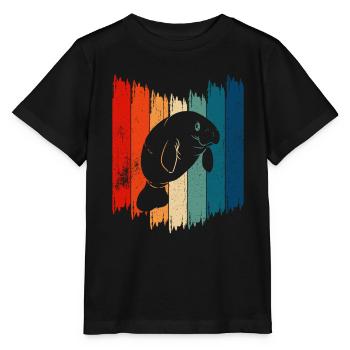 Dugong Manatees Manatee - Stanley/Stella MINI CREATOR Kids’ T-Shirt - black - Front - Mikhail (115cm)