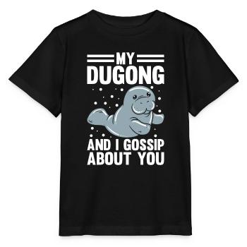 Dugong Manatees Manatee - Stanley/Stella MINI CREATOR Kids’ T-Shirt - black - Front - Mikhail (115cm)