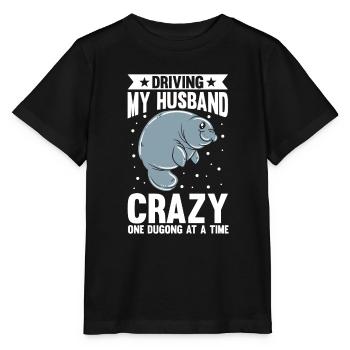 Dugong Manatees Manatee - Stanley/Stella MINI CREATOR Kids’ T-Shirt - black - Front - Mikhail (115cm)