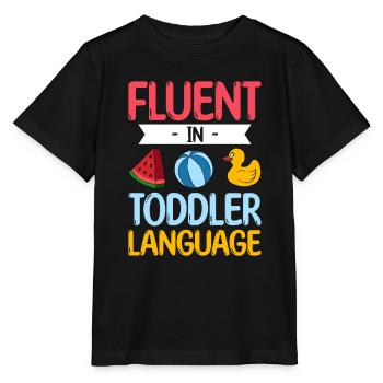 Au Pair Mädchen Kindergarten Nanny - Stanley/Stella Kinder T-Shirt MINI CREATOR  - Schwarz - Vorne - Mikhail (115cm)