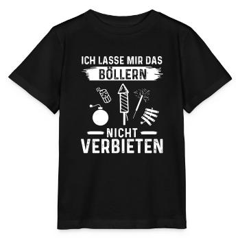 Ich lasse mir das Böllern nicht verbieten - Stanley/Stella Kinder T-Shirt MINI CREATOR  - Schwarz - Vorne - Mikhail (115cm)