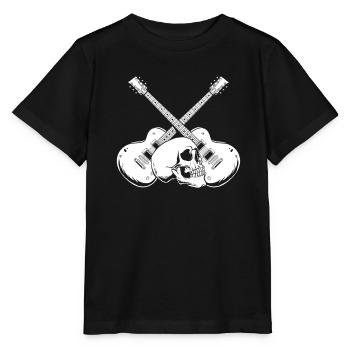 Guitare électrique Guitare électrique Skull - T-shirt bio MINI CREATOR Stanley/Stella Enfant - noir - Devant - Mikhail (115cm)