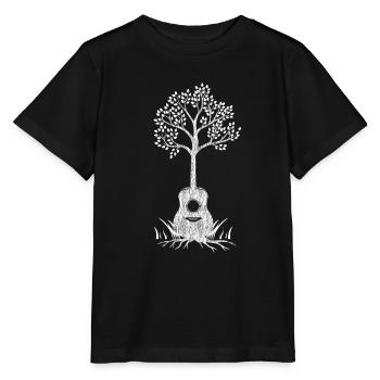 Arbre de guitare acoustique - T-shirt bio MINI CREATOR Stanley/Stella Enfant - noir - Devant - Mikhail (115cm)