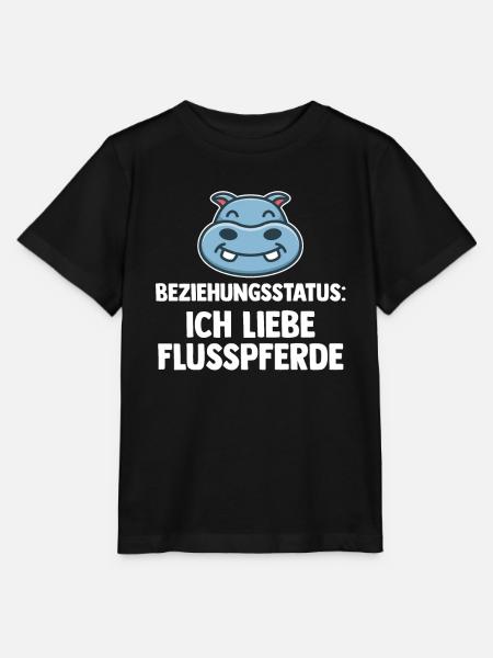 Nilpferd Flusspferd - Stanley/Stella Kinder T-Shirt MINI CREATOR - Schwarz
