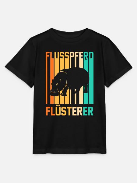 Nilpferd Flusspferd - Stanley/Stella Kinder T-Shirt MINI CREATOR  - Schwarz