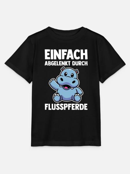 Nilpferd Flusspferd - Stanley/Stella Kinder T-Shirt MINI CREATOR  - Schwarz