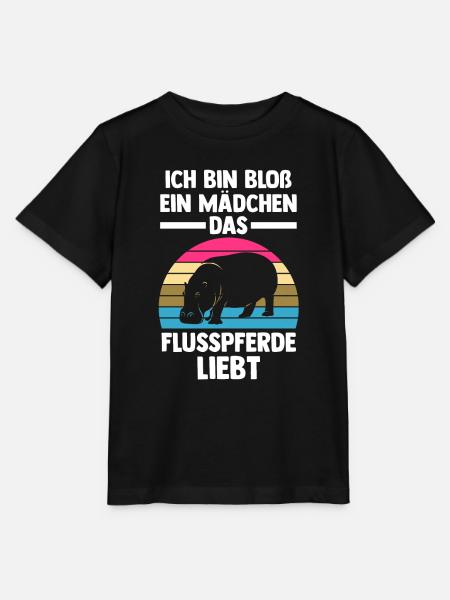 Nilpferd Flusspferd - Stanley/Stella Kinder T-Shirt MINI CREATOR  - Schwarz