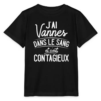 Vannes Dans Le Sang Cadeau Vannetais - T-shirt bio MINI CREATOR Stanley/Stella Enfant - noir - Devant - Mikhail (115cm)